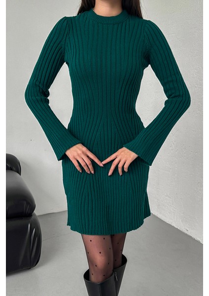 Standart Bedenli Fitilli Pamuklu Triko Süper Mini Elbise modelleri