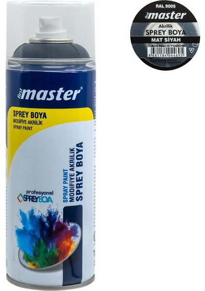 Sprey Boya Mat Siyah Ral 9005