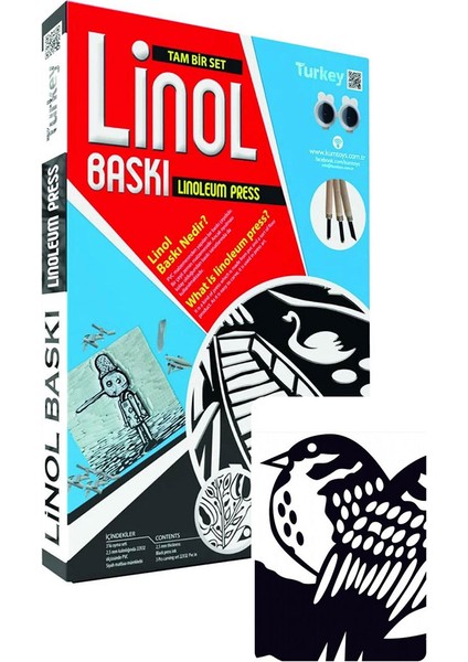 Linol Baskı Seti Serçe Deseni
