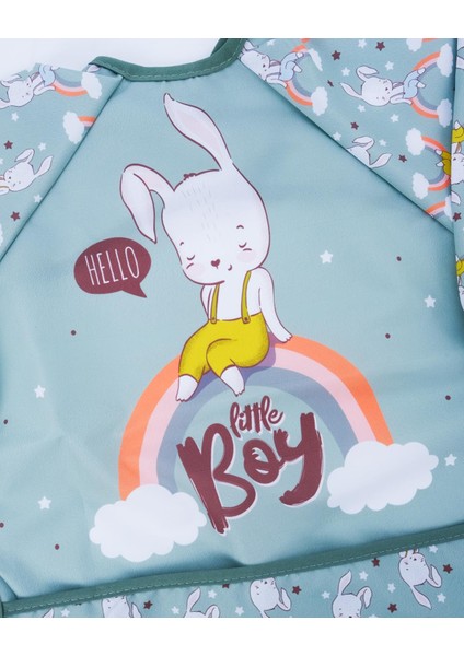 Desenli Karakter Baskılı Kollu Giydirilebilir Bebek Mama Önlüğü fiyatları