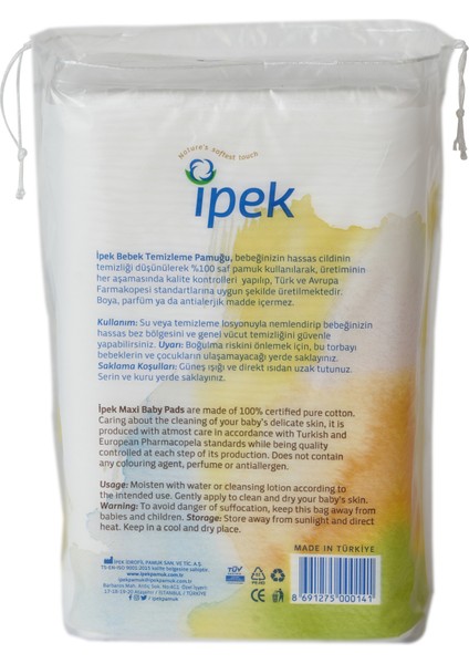 Ipek Maxi Bebek Temizleme Pamuğu 60'lı 6 Paket fiyatları
