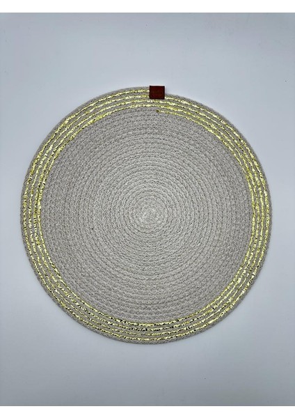 Jüt Kumaş Yaldızlı Supla Ekru Gold 32 cm