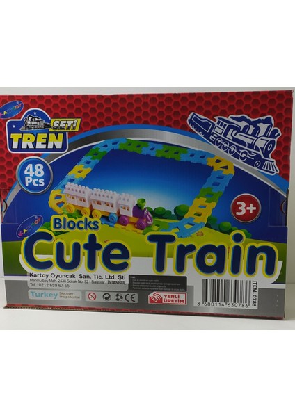 48 Parça Puzzle Eğitici Tren ve Demiryolu Seti