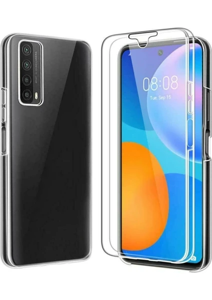 Huawei P Smart 2021 360 Derece Kılıf Full Tam Koruma Ön Arka Şeffaf Kılıf