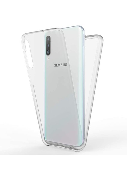 Samsung Galaxy A50S 360 Derece Kılıf Full Tam Koruma Ön Arka Şeffaf Kılıf