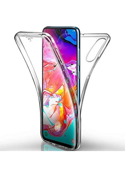 Samsung Galaxy A70 360 Derece Kılıf Full Tam Koruma Ön Arka Şeffaf Kılıf