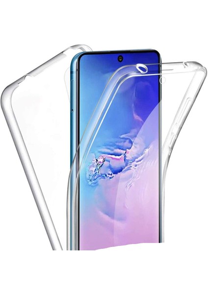 Samsung Galaxy A91 360 Derece Kılıf Full Tam Koruma Ön Arka Şeffaf Kılıf