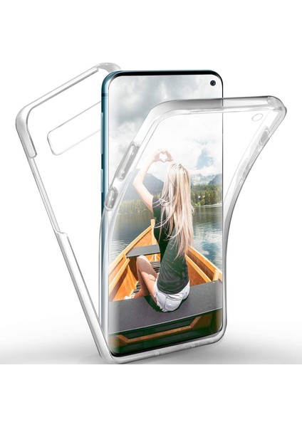 Samsung Galaxy S10 360 Derece Kılıf Full Tam Koruma Ön Arka Şeffaf Kılıf