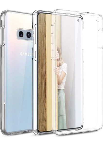 Samsung Galaxy S10E 360 Derece Kılıf Full Tam Koruma Ön Arka Şeffaf Kılıf