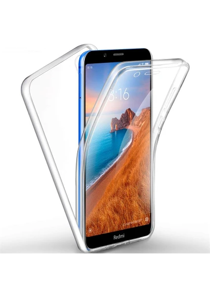 Xiaomi Redmi 7A 360 Derece Kılıf Full Tam Koruma Ön Arka Şeffaf Kılıf