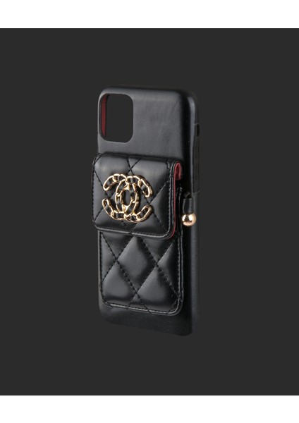 Siyah Çantalı Askılı Telefon Kılıfı - DK078 - iPhone 15 Pro modelleri