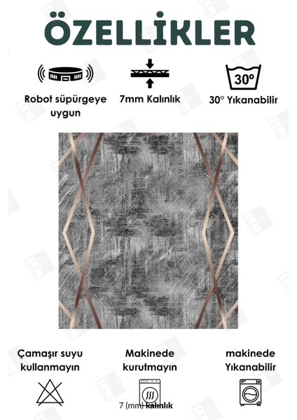 Kesme Yolluk Makinede Yıkanabilir Kaymaz Taban Leke Tutmaz Mutfak Halısı Salon Yolluk Bej Antrasit Bej fiyatları