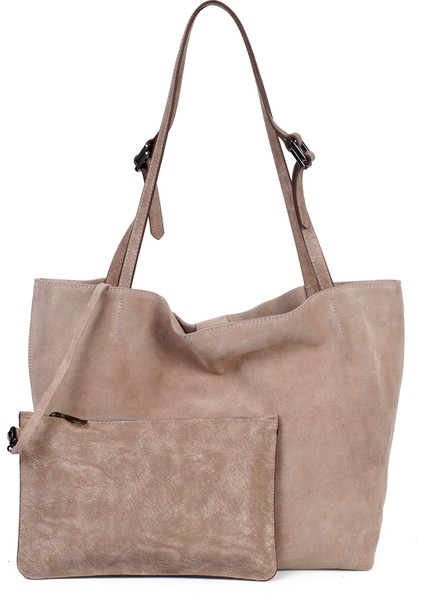 Süet Deri Çift Saplı Geniş Kadın Omuz Çantası YC012035HSD modelleri