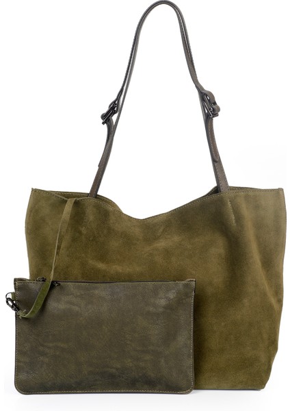 Süet Deri Çift Saplı Geniş Kadın Omuz Çantası YC012035HSD fiyatları