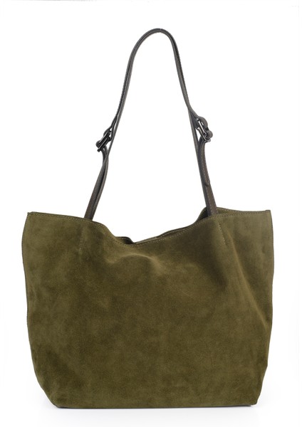 Süet Deri Çift Saplı Geniş Kadın Omuz Çantası YC012035HSD modelleri