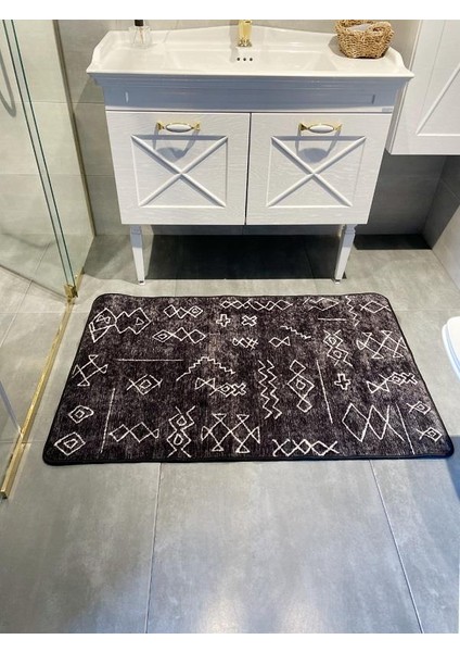 Etnik Desenli Gleen Model Tekli Banyo Paspası 60x100