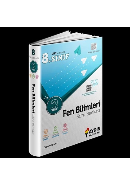 Aydın Yayınları LGS 8. Sınıf Fen Bilimleri Üç Adım Soru Bankası