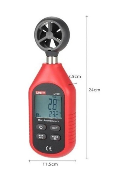 Ut 363 Mini Dijital Rüzgar Ölçer / Anemometre