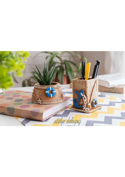 Denizci Saksı Kalemlik Set modelleri