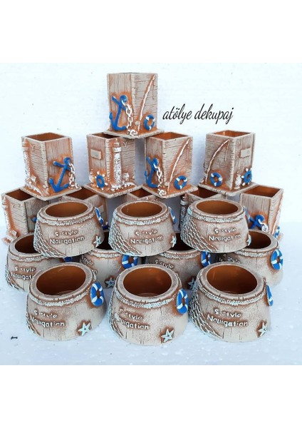 Denizci Saksı Kalemlik Set fırsatları
