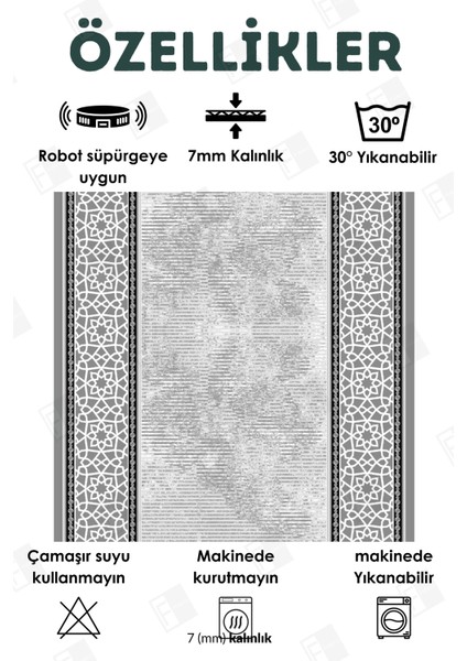 Kesme Yolluk Makinede Yıkanabilir Kaymaz Taban Leke Tutmaz Mutfak Halısı Salon Yolluk Gri fiyatları
