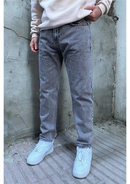 Erkek Gri Baggy Pantolon