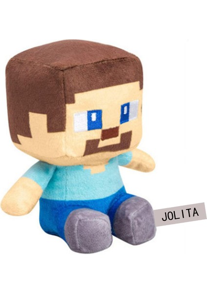 20CM Minecraft Peluş Oyuncak Oturan Creeper Zombi Siyah Steve Doll (Yurt Dışından)