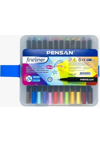 6500 Hp Fineliner 24 Lü Pvc Kutu