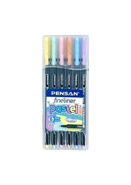 6200 Fineliner 6 Lı Pastel Pvc Kutu