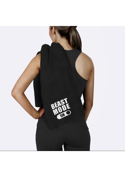 Beast Mode On / Siyah Spor Havlusu