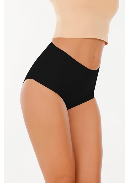 Kadın Yüksek Bel Lazer Kesim Külot 3 Lü KTS2011 Siyah - KTS2011 modelleri