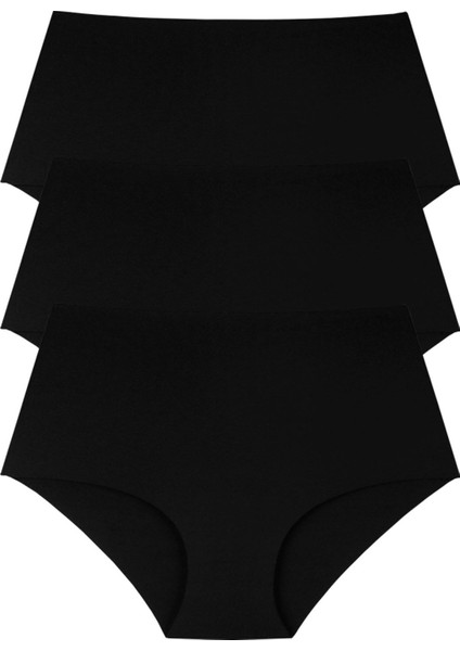 Kadın Yüksek Bel Lazer Kesim Külot 3 Lü KTS2011 Siyah - KTS2011 indirimleri