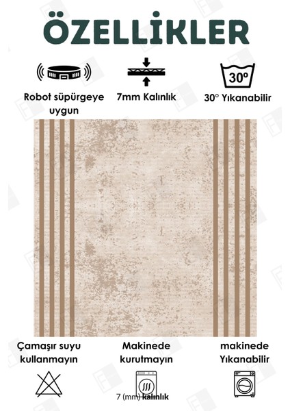 Kesme Halı Makinede Yıkanabilir Kaymaz Taban Leke Tutmaz Mutfak Halı Salon Yolluk Kahverengi fiyatları