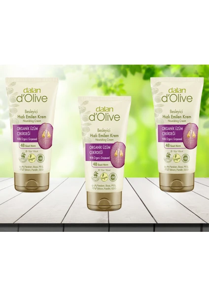 D'olive Organik Üzüm Çekirdeği Tüp Krem 60 Ml 3 Adet