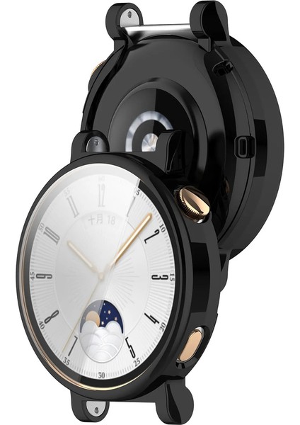 Huawei Watch Gt4 41MM Uyumlu Kasa ve Ekran Koruyucu 360 Tam Koruma Silikon Kılıf