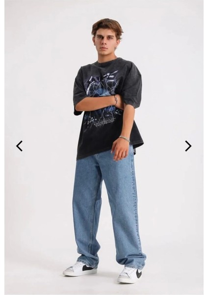 Erkek Buz Mavi Baggy Pantolon fırsatları