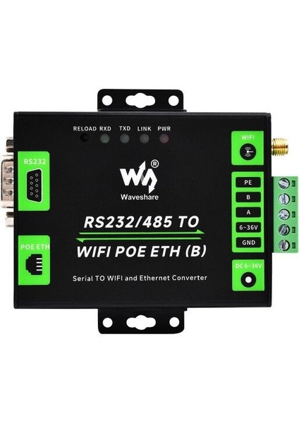 Endüstriyel RS232485TEN Wifi ve Poe Ethernete Modbus - Mqtt Ağ Geçidi Dönüştürücü