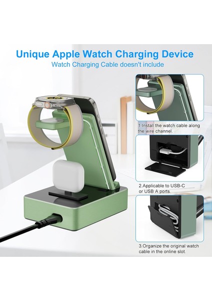 8'i 1 Arada 100W Alüminyum Alaşımlı Şarj Istasyonu - Yeşil fırsatları