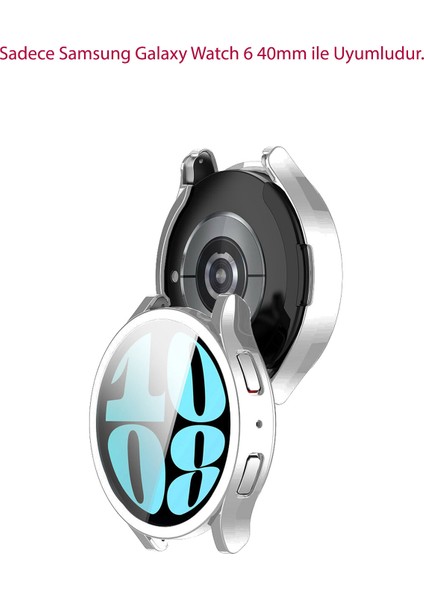Samsung Galaxy Watch 6 40MM Uyumlu Kasa ve Ekran Koruyucu 360 Tam Koruma Silikon Kılıf modelleri