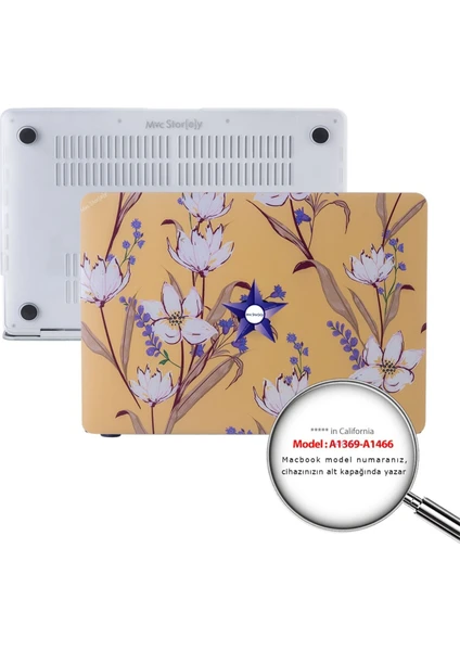 Macbook Air Kılıf 13 inç Flower04 (Eski USB'li Model 2010-2017) A1369 A1466 ile Uyumlu