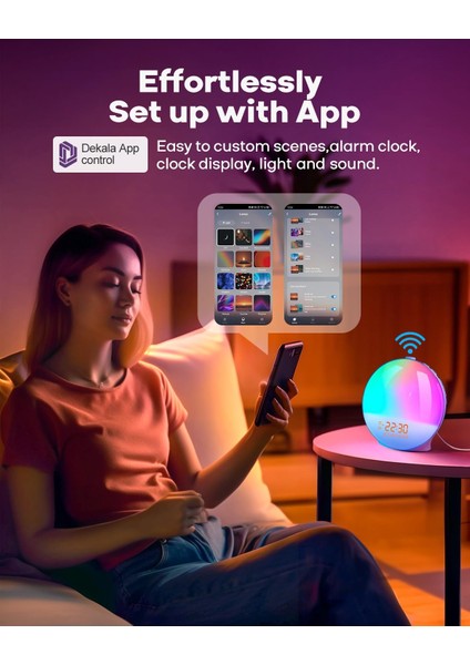 Gündoğumu Çalar Saat, Akıllı Uyandırma Işığı, App Kontrolü