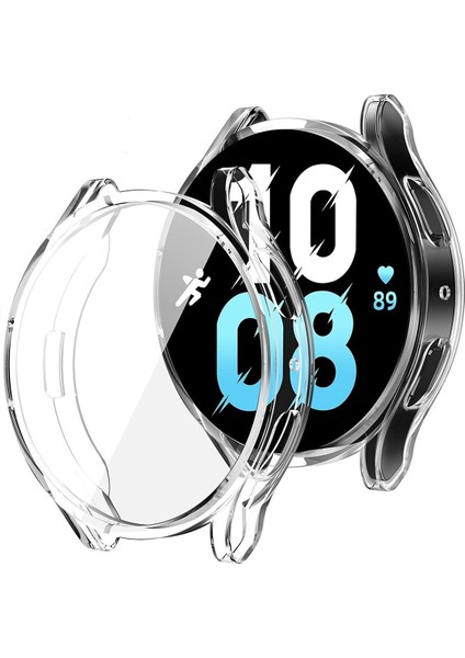 Samsung Galaxy Watch 5 44MM Uyumlu Kasa ve Ekran Koruyucu 360 Tam Koruma Silikon Kılıf