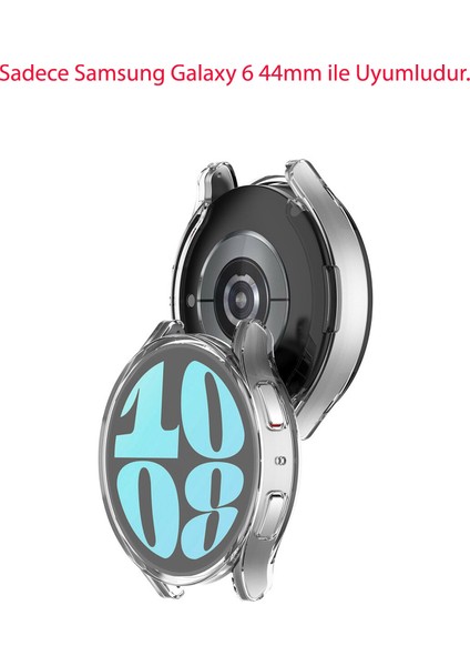 Samsung Galaxy Watch 6 44MM Uyumlu Kasa ve Ekran Koruyucu 360 Tam Koruma Silikon Kılıf modelleri