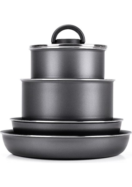 Eden 7 Parçalı Tencere & Tava Set ( Çıkarılabilir Sap Özellikli )