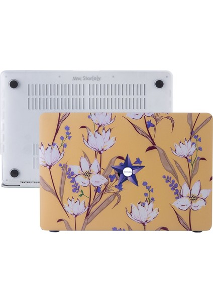 Macbook Pro Kılıf 13inç M1-M2 A1706-08 A1989 A2159 A2251 A2289 A2338 ile Uyumlu Flower04