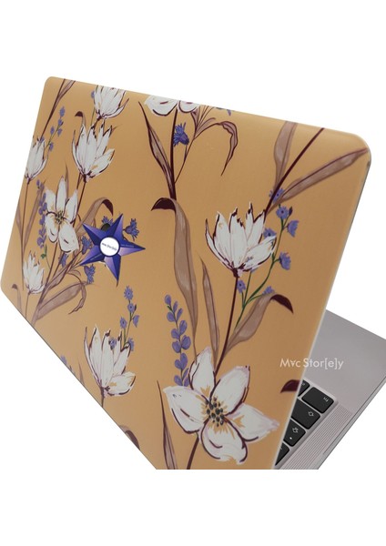 Macbook Pro Kılıf 13inç M1-M2 A1706-08 A1989 A2159 A2251 A2289 A2338 ile Uyumlu Flower04