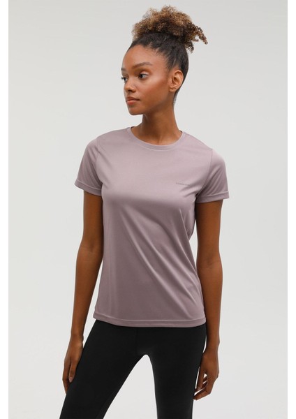 Su Yeşili Sırt Pencereli Kısa Kol Standart Kalıp O Yaka Kadın T-Shirt - 97101 indirimleri