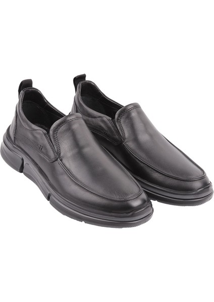 19325 Siyah Günlük Deri Ayakkabı modelleri