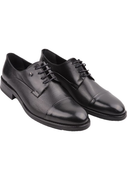 19708 Siyah Klasik Deri Ayakkabı modelleri