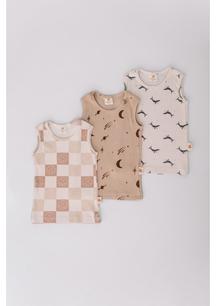 Babybek Premium Pamuklu 3'lü Unisex Çocuk Atlet fiyatları